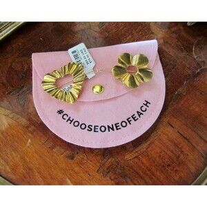 2 EACH Jewels Brass Barrettes Daphne & Large Perry Flowers NEW w Pouch Anthro